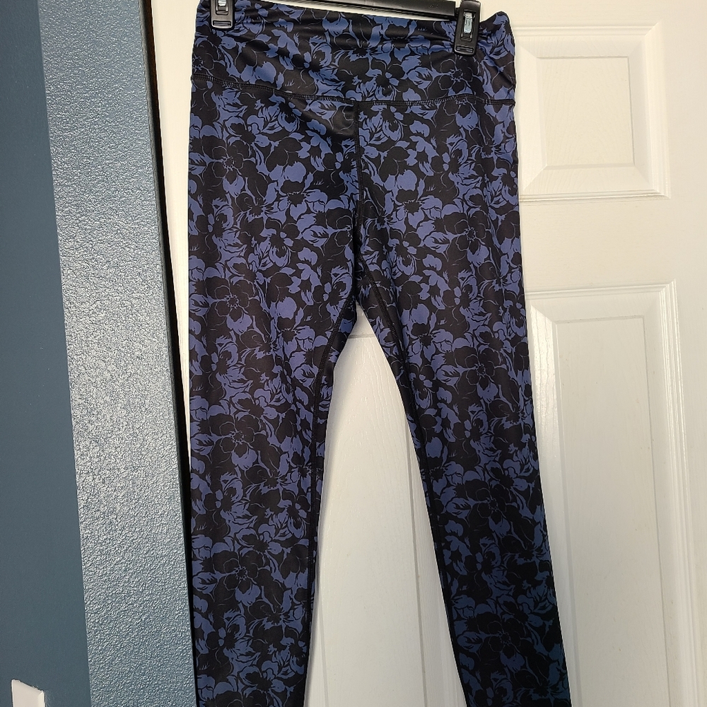 Zyia Blue Kauai Light n Tight leggings sz 8-10 EUC